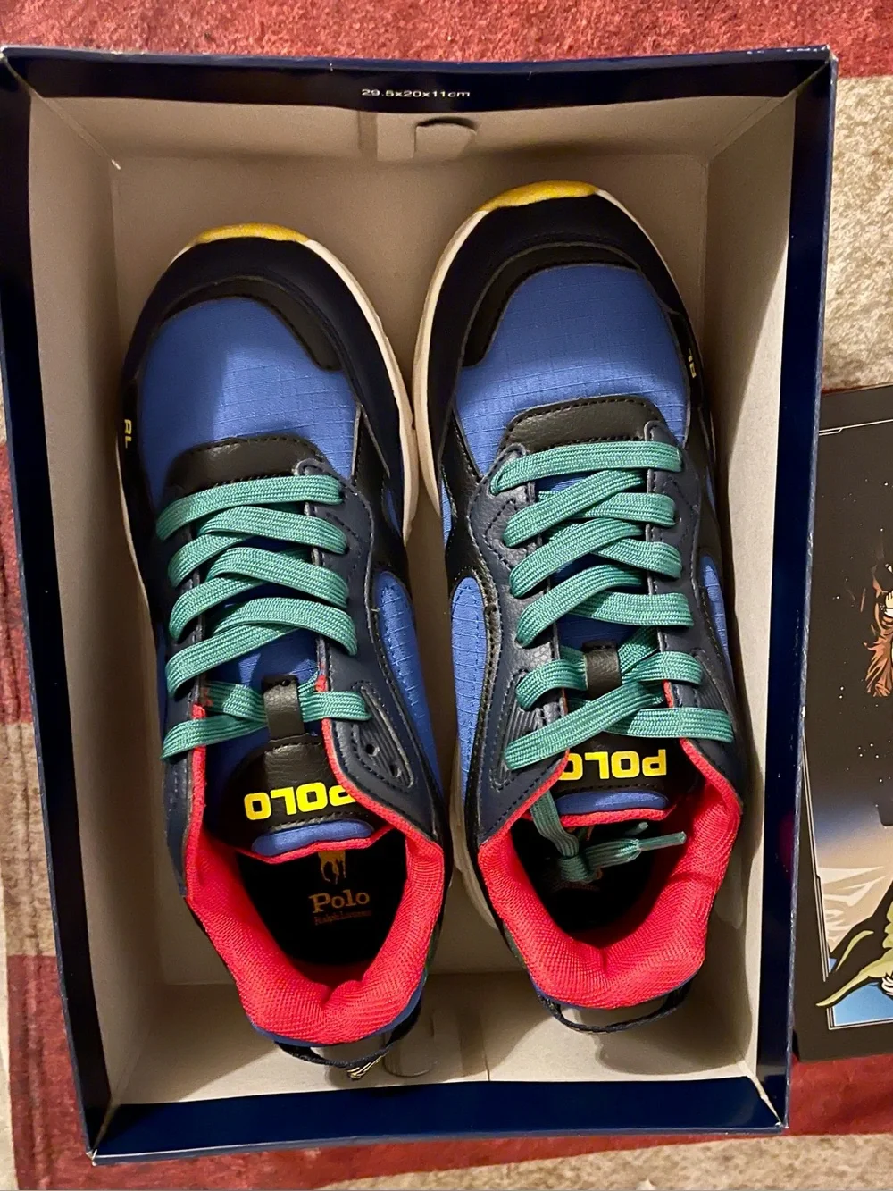 Polo by Ralph Lauren Kids Blue & Red Athletic Sneakers